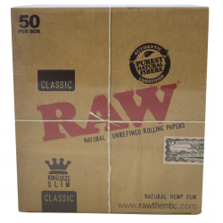 Papel de Fumar Raw Classic King Size Slim 50Und - Imagen 1