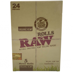 Papel de Fumar Raw Rolls Orgánico (24 Rollos de 5m) - Imagen 1