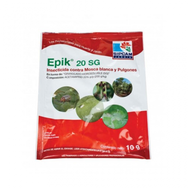 Sipcam Jardin Epik 20SG Sobre 10gr (Mosca Blanca-Pulgón) Acetamiprid 20% p/p - Imagen 1